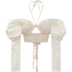 The Mannei, Dames, Blouses & Shirts, Wit, Maat: M