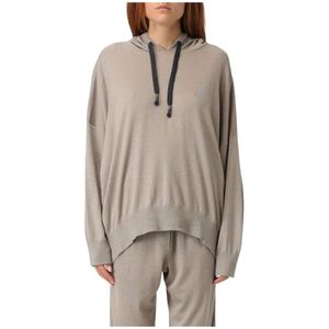 Brunello Cucinelli, Dames, Sweatshirts & Hoodies, Grijs, Maat: M