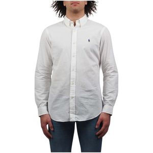 Ralph Lauren, Heren, Overhemden, Wit, Maat: L Katoen,