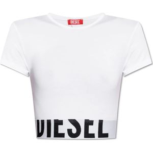 Diesel, Dames, Tops, Wit, Maat: L Katoen,