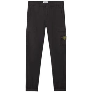 Stone Island, Heren, Broeken, Zwart, Maat: W33 Katoen,