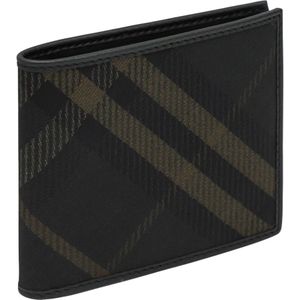 Burberry Horizontale Portemonnee met Klassiek Ontwerp , Black , Heren , Maat: ONE Size