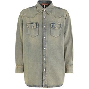 Acne Studios, Heren, Overhemden, Blauw, Maat: M Denim,