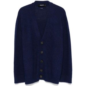 Dsquared2, Dames, Truien, Blauw, Maat: S Wol,