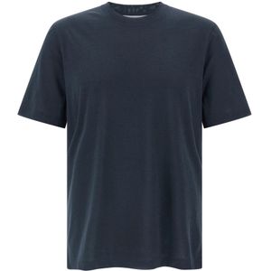 Brunello Cucinelli, Heren, Tops, Blauw, Maat: S Katoen,