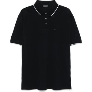 Emporio Armani, Heren, Tops, Blauw, Maat: 2XL Katoen,