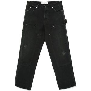 Golden Goose, Heren, Broeken, Zwart, Maat: L Katoen,