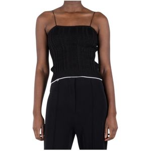 Jacquemus, Dames, Tops, Zwart, Maat: L Viscose,