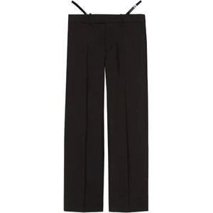 Gucci, Dames, Broeken, Zwart, Maat: M Wol,