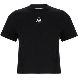 JW Anderson, Dames, Tops, Zwart, Maat: S Katoen,