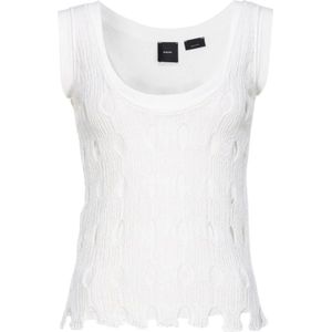 Pinko, Dames, Tops, Wit, Maat: S Viscose,