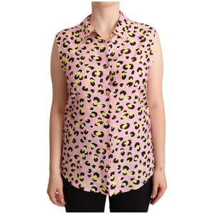 Love Moschino, Dames, Blouses & Shirts, Veelkleurig, Maat: L Katoen,