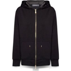 Elena Mirò, Dames, Sweatshirts & Hoodies, Zwart, Maat: XS Viscose,