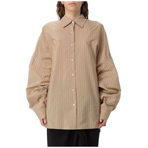Dries Van Noten, Dames, Blouses & Shirts, Beige, Maat: XS