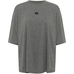 Gestuz, Dames, Tops, Grijs, Maat: XL Katoen,