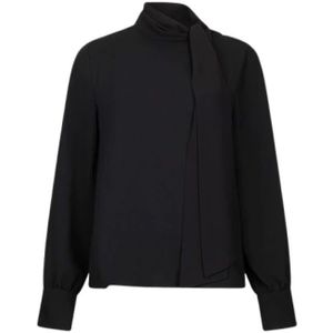 Liu Jo, Dames, Blouses & Shirts, Zwart, Maat: M Poliester,
