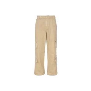 Jacquemus Beige Jeans Wijde Rechte Pijp , Beige , Heren , Maat: M