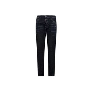 Dsquared2 Zwarte Slim-Fit Vernietigde Denim Jeans , Black , Heren , Maat: XS
