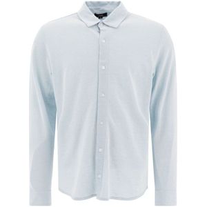 Vince, Heren, Overhemden, Blauw, Maat: M Piqué,