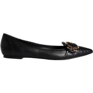 Dolce & Gabbana, Dames, Schoenen, Zwart, Maat: 37 EU Leer,