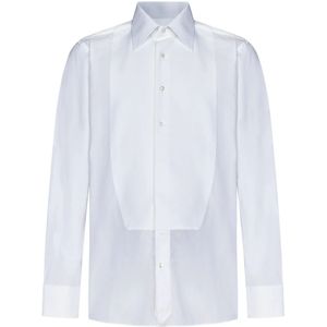 Tom Ford, Heren, Overhemden, Wit, Maat: XL Katoen,