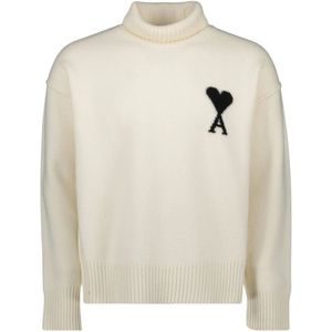 Ami Paris, Heren, Truien, Beige, Maat: L Wol,