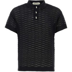 Namacheko, Heren, Tops, Zwart, Maat: M Katoen,