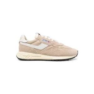 Autry Lage Witte Sneakers , Beige , Dames , Maat: 38 EU