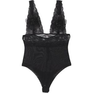 Elisabetta Franchi, Dames, Tops, Zwart, Maat: S