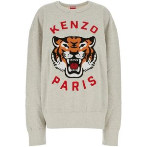 Kenzo, Dames, Sweatshirts & Hoodies, Grijs, Maat: XL Katoen,