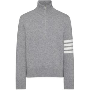 Thom Browne, Heren, Truien, Grijs, Maat: XL Wol,