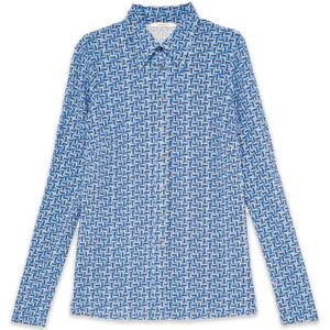 Maliparmi, Dames, Blouses & Shirts, Blauw, Maat: XS Jersey,