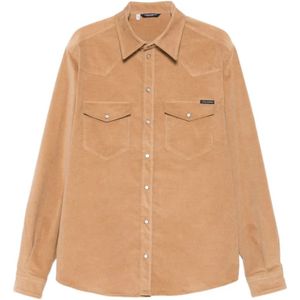 Dolce & Gabbana, Heren, Jassen, Bruin, Maat: L Katoen,