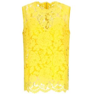 Dolce & Gabbana, Dames, Tops, Geel, Maat: M
