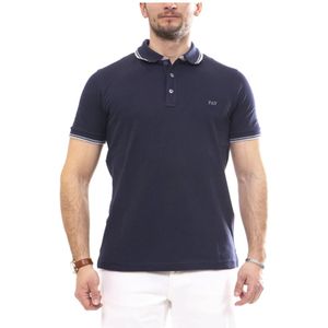 Fay, Heren, Tops, Blauw, Maat: 2XL Katoen,