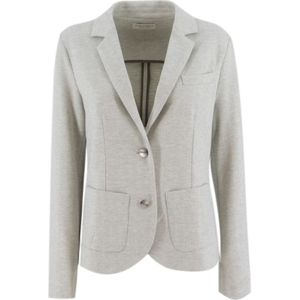 Le Tricot Perugia, Dames, Jassen, Grijs, Maat: M Leer,