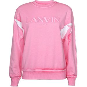Lanvin, Dames, Sweatshirts & Hoodies, Roze, Maat: XS Katoen,