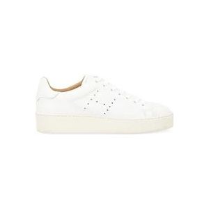 Hogan Geveterde Stijl Sneakers met Gaten , White , Dames , Maat: 38 EU