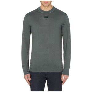 Armani Exchange, Heren, Sweatshirts & Hoodies, Groen, Maat: XS Katoen,