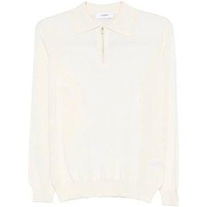 Lardini, Heren, Truien, Wit, Maat: M Zijde,