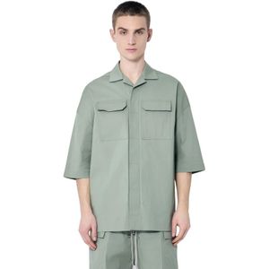 Rick Owens, Heren, Overhemden, Groen, Maat: M Katoen,