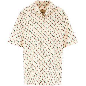 Valentino Garavani, Heren, Overhemden, Beige, Maat: M Katoen,