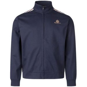 Aquascutum, Heren, Sweatshirts & Hoodies, Blauw, Maat: L Katoen,