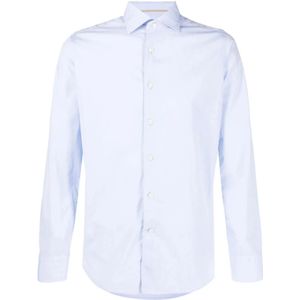 Tintoria Mattei 954, Heren, Overhemden, Blauw, Maat: M