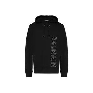 Balmain Katoenen hoodie , Black , Heren , Maat: L