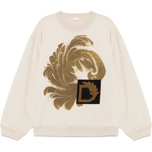 Dries Van Noten, Heren, Sweatshirts & Hoodies, Beige, Maat: M Katoen,