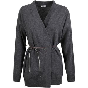 Peserico, Dames, Truien, Grijs, Maat: M