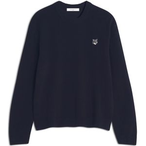 Maison Kitsuné, Heren, Truien, Blauw, Maat: L Wol,