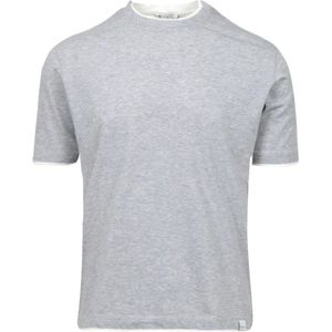 Paolo Pecora, Heren, Tops, Grijs, Maat: M Katoen,