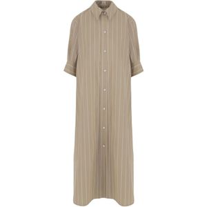 Jil Sander, Dames, Jurken, Beige, Maat: S Katoen,